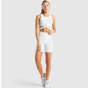 Gymshark Women's Bike Shorts in Light Blue Sz S
